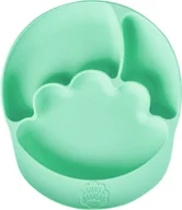 Miseczki i talerzyki dla dzieci - Nana's Manners GREEN Talerz silikonowy z przyssawką - miniaturka - grafika 1