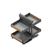 Meble modułowe i akcesoria - Kosz cargo Maxima Puro Corner Comfort 100 cm lewy czarny Rejs - miniaturka - grafika 1