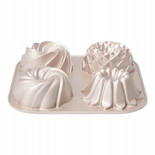 Aluminiowa forma na 4 mini babki PATISSE PREMIUM - Formy do ciast - miniaturka - grafika 1