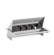 Gniazdka elektryczne - BACHMANN CONEO Set 3xUTE 1xCM 0.2m GST18 białe aluminium - miniaturka - grafika 1