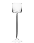 Świeczniki - Szklany Przeźroczysty Świecznik Krakla 34,5x9x9 - miniaturka - grafika 1