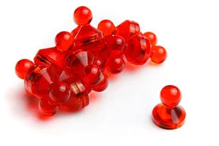 Magnes na lodówkę, biurowy 21x26 Pomarańczowy - Magnesy - miniaturka - grafika 1