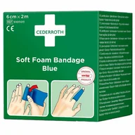 Apteczki i materiały opatrunkowe - Plaster adhezyjny Cederroth Soft Foam Bandage Blue 6 cm x 2 m - miniaturka - grafika 1
