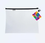 Długopisy - KOPERTA Z SUWAKIEM METALOWYM A4 36X27 CM BIAŁA TETIS - miniaturka - grafika 1