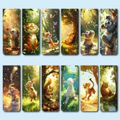 Inne - 12-Pack Słodkich Zwierząt Magnetycznych Zakładek do Książek, Trwałe i Żywiołowe Klipy Stron dla Miłośników Książek i Nauczycieli, Różne Projekty - miniaturka - grafika 1