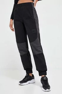 Spodnie damskie - The North Face spodnie dresowe kolor czarny gładkie - grafika 1