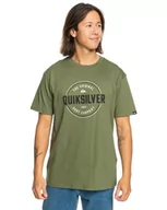 Koszulki męskie - Quiksilver Koszulka męska Zielona XS - miniaturka - grafika 1
