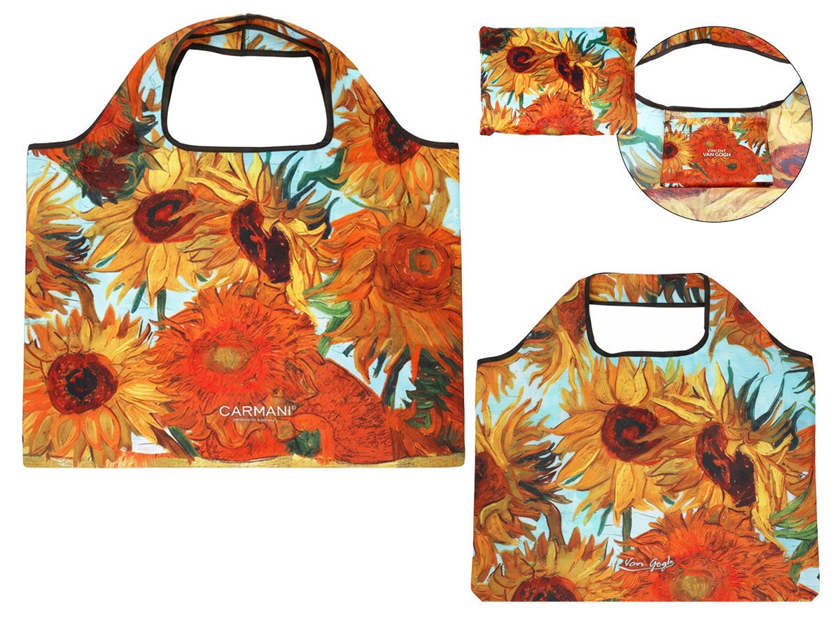 Torba na ramię, składana - V. van Gogh, Słoneczniki (CARMANI)