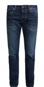 Spodnie męskie - PEPE JEANS JEANSY MĘSKIE PROSTE GRANATOWE NA GUZIKI 32/34 XQA - miniaturka - grafika 1