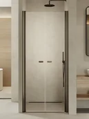 Ścianki i drzwi prysznicowe - Drzwi prysznicowe New Trendy New Soleo 80x195 wnękowe grafit uniwersalne D-0533A - miniaturka - grafika 1