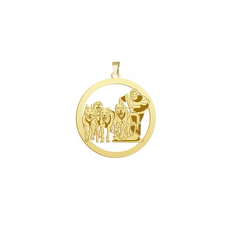 Pozłacana Zawieszka Psie zaprzęgi GRAWER