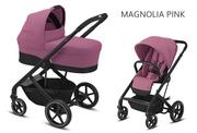 Wózki dziecięce - CYBEX BALIOS S LUX BLACK FRAME 3w1 Magnolia Pink - miniaturka - grafika 1