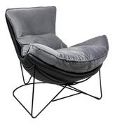 Fotele i krzesła biurowe - King Home Fotel OTILIA STAND VELVET ciemny szary welur MSE011000302.V23 - miniaturka - grafika 1