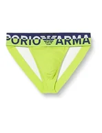 Paski - Emporio Armani Męski pasek jockstrap Megalogo Jock Strap, Lime, XL - miniaturka - grafika 1