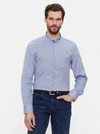 Koszule męskie - Tommy Hilfiger Koszula Cl Stretch Dobby Sf Shirt MW0MW33821 Niebieski Slim Fit - miniaturka - grafika 1