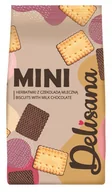 Ciastka - Delisana Ciastka Mini Herbatniki podlewane czekoladą mleczną 100g - miniaturka - grafika 1