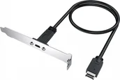 Akcesoria do komputerów stacjonarnych - Graugear Graugear USB-E auf USB-C Erweiterungskabel, inkl PCI-Halterung - miniaturka - grafika 1