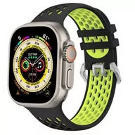 Akcesoria do smartwatchy - Pasek wymienny CubeNest Silicone Sport na Apple Watch 42/44/45/Ultra 49 mm (B01R1L02) Czarny/Żółty - miniaturka - grafika 1