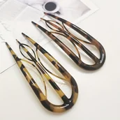 Inne - TEMU 2-pakowe akrylowe klamry w kształcie litery U, eleganckie minimalistyczne akcesoria do włosów w kształcie owalnego na Walentynki - miniaturka - grafika 1