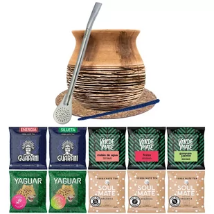 Zestaw Matero Tykwa Yerba Verde Mate Green 10x50 - Yerba Mate - miniaturka - grafika 1