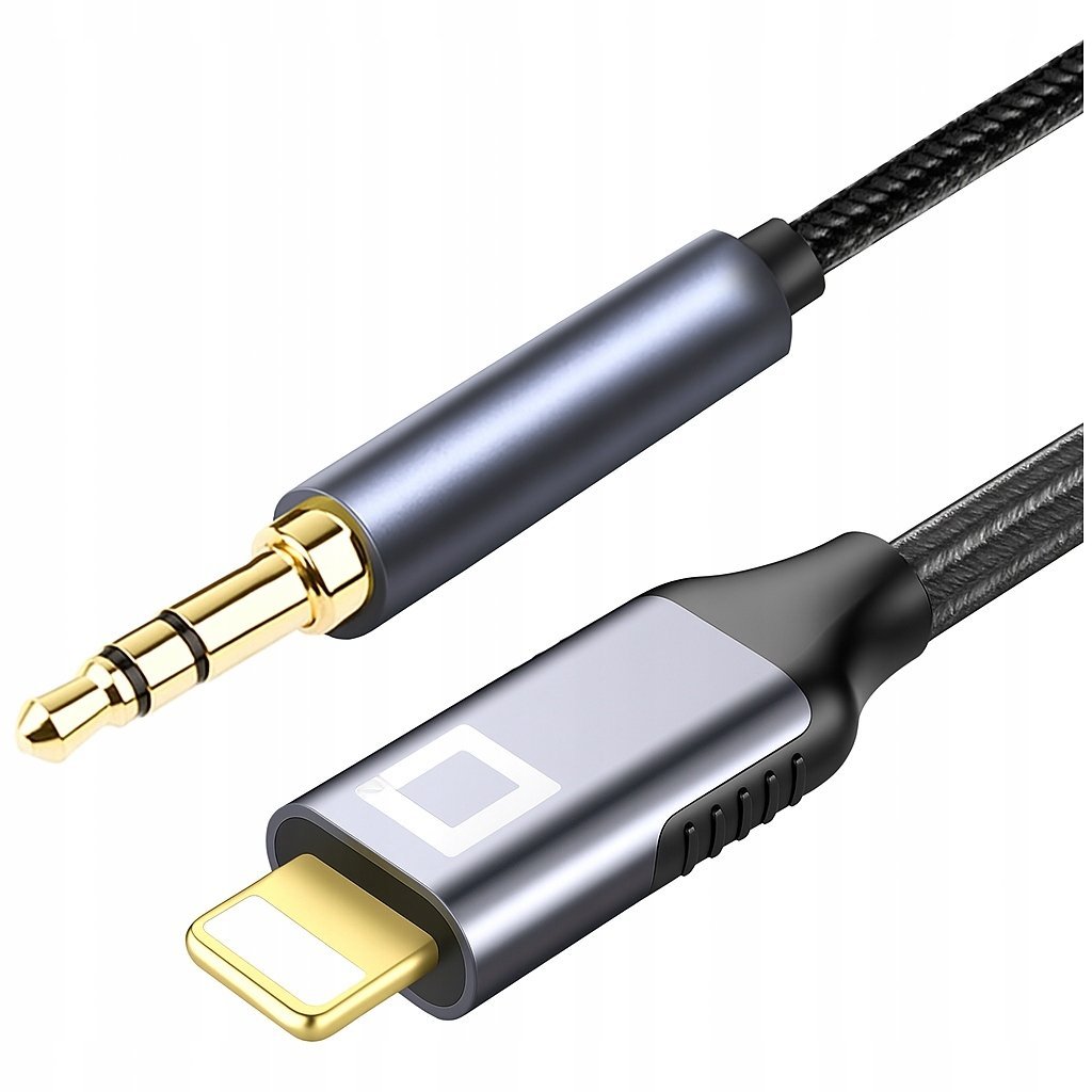 Apple Kabel USB Co2 CO2 KABEL AUX DO IPHONE X 14 13 PRZEJŚCIÓWKA ADAPTER LIGHTNING MINI JACK 1M