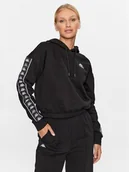 Bluzy damskie - Kappa Bluza 313024 Czarny Regular Fit - miniaturka - grafika 1