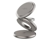 Ładowarki do telefonów - FIXED Ładowarka Indukcyjna 3 w 1 MagPowerstation Round titanium - miniaturka - grafika 1