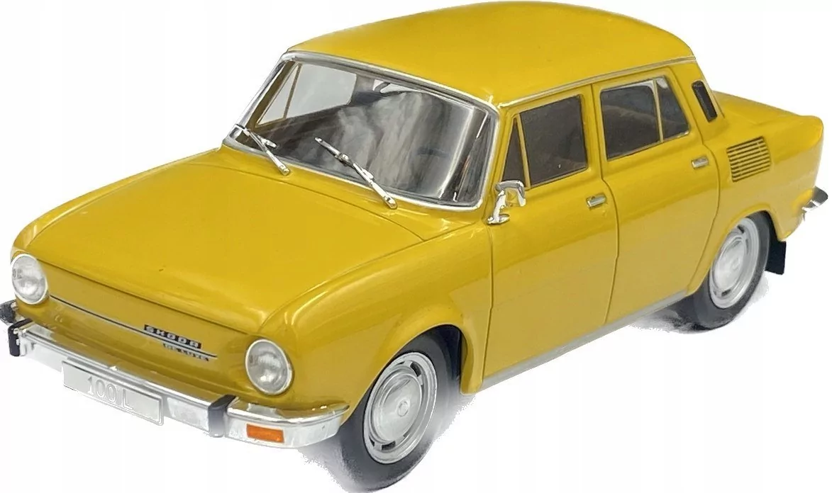 WhiteBox, Skoda 100L yellow model METAL, 1:24, 124139