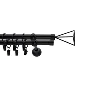 Karnisze - Karnisz kuty 19 mm czarny struktura II 200 cm mix - miniaturka - grafika 1