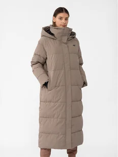 4F Kurtka zimowa 4FAW23TDJAF237 Brązowy Regular Fit - Kurtki damskie - miniaturka - grafika 1