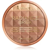 Bronzery i konturowanie twarzy - Rimmel Brick Shimmer proszek 12 G Medium 34774643002 - miniaturka - grafika 1