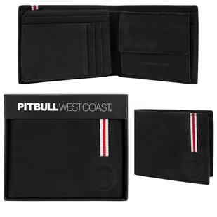 Męski Portfel Skórzany PitBull Lin Wood 2 Czarny Elegancki - 7130019 - Akcesoria podróżnicze - miniaturka - grafika 1