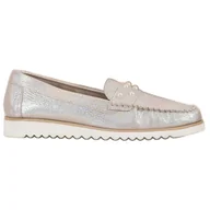 Mokasyny damskie - Sergio Leone Mokasyny Z Perełkami złoty - miniaturka - grafika 1