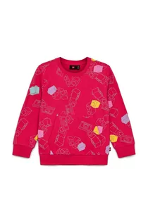 Bluzy dla dziewczynek - Lego bluza bawełniana dziecięca kolor różowy wzorzysta - grafika 1