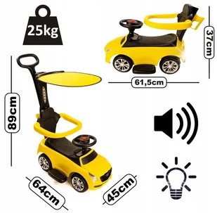 Pojazd auto jeździk chodzik pchacz dla dzieci interaktywny do 25kg + DASZEK - Chodziki Pojazd auto jeździk chodzik pchacz dla dzieci interaktywny do 25kg + DASZEK - Chodziki - miniaturka - grafika 1