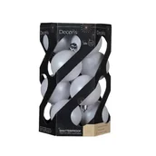 Bombki - Bombka plastikowa 6 cm 12 sztuk biały - miniaturka - grafika 1