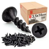 Wkręty - Wkręty do kartongipsu do drewna 3,5x16mm 1000szt. - miniaturka - grafika 1