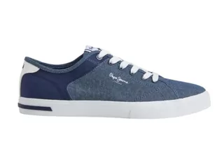 Trampki męskie - Pepe Jeans Męskie trampki Kenton Road M Chambray, Chambray, 44 EU - grafika 1