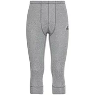 Legginsy - ODLO Męskie legginsy Bl Bottom 3/4 Active Warm Eco szary Steel Grey Melange XL 159132 - miniaturka - grafika 1