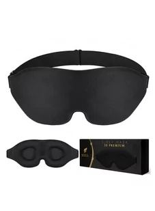 Maska opaska na oczy do spania Waya 3D Premium - black - Akcesoria turystyczne - miniaturka - grafika 1