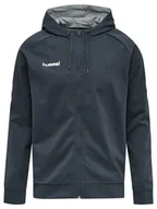 Kurtki i kamizelki sportowe damskie - Hummel Bluza "Logo" w kolorze antracytowym - miniaturka - grafika 1