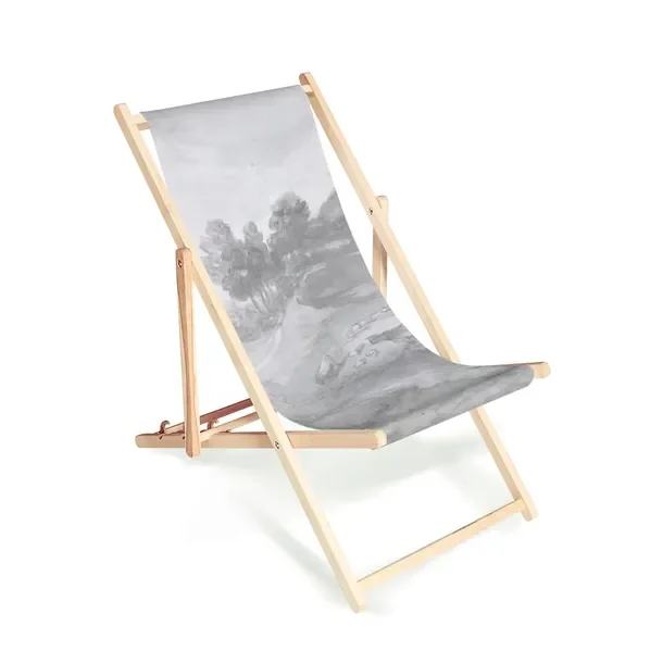Leżak składany plaża ogród grafika Styl vintage