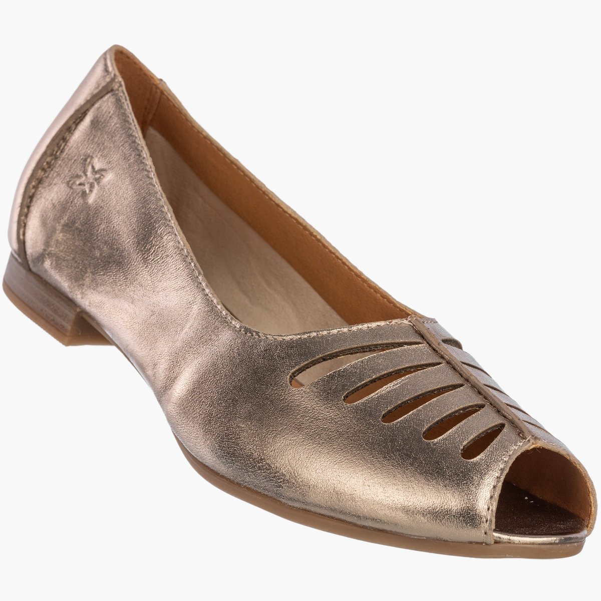 Baleriny Damskie Skórzane Buty Klasyczne Półbuty Miedziane Maciejka P7541-32/00-1 36