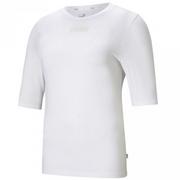 Koszulki i topy damskie - Koszulka damska Puma Modern Basics Tee biała 585929 02 - miniaturka - grafika 1