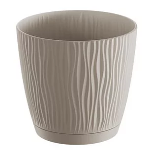 Prosperplast SANDY P doniczka z podstawką 18,8 cm, mocca DSY190P - Donice - miniaturka - grafika 1