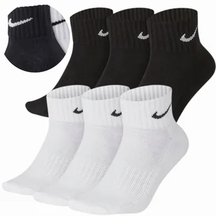 Nike Oryginalne Skarpety Stopki L 42-46 Białe + Czarne 6 Par - Skarpetki męskie - miniaturka - grafika 1