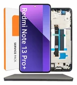 Części serwisowe do telefonów - ORYGINAŁ WYŚWIETLACZ LCD DO XIAOMI REDMI NOTE 13 PRO PLUS RAMKA CZARNY - miniaturka - grafika 1