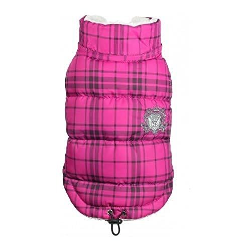 Hip Doggie HD-5PDSP pled Puffer Vest płaszcz dla psa, L, różowy