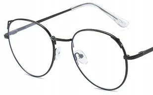 Okulary metal korekcyjne minusy kocie uszy -1.5 - Okulary korekcyjne, oprawki, szkła - miniaturka - grafika 1