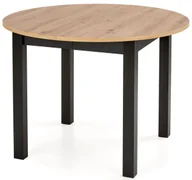Stoły - Nowoczesny okrągły stół rozkładany dąb artisan + czarny W9-N79 - miniaturka - grafika 1